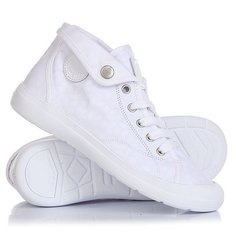 Кеды кроссовки высокие женские Palladium Aventure White/White/Cubic Print