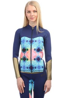 Гидрокостюм (Верх) женский Roxy 2m Pop Ls Jkt Blue Depths