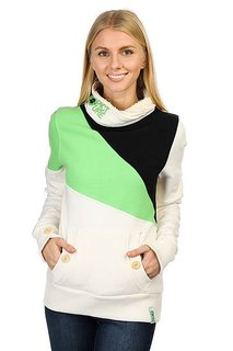 Толстовка кенгуру женская Picture Organic Muesli White/Green/Black