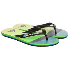 Вьетнамки Quiksilver Molokaislashlog Black/Green/Blue