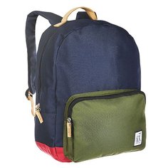 Рюкзак городской The Pack Society Classic Backpack Midnight Blue/Forest Green/Burgundy-26