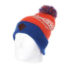 Шапка с помпоном Запорожец Logo Beanies Orange/Navy