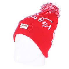 Шапка с помпоном Запорожец Football Beanies Red