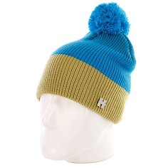 Шапка с помпоном женская Harrison Beatrice Beanies Blue/Green/Navy