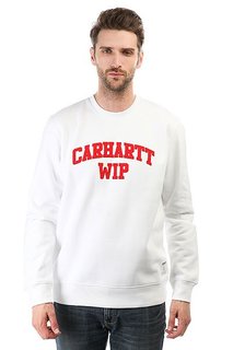 Толстовка классическая Carhartt WIP Sporty Sweatshirt White/Chili