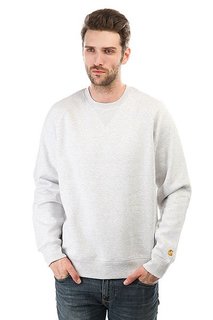 Толстовка свитшот Carhartt WIP Chase Sweatshirt Ash Heather/Gold