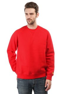 Толстовка свитшот Carhartt WIP Chase Sweatshirt Chili/Gold
