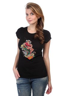 Футболка женская Nor Cal Country Girl Cap Sleeve Black