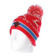 Шапка с помпоном Запорожец Deer Beanies Red