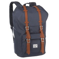 Рюкзак туристический Herschel Little America Navy/Tan Synthetic Leather