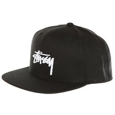 Бейсболка с прямым козырьком Stussy Cap Black