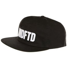 Бейсболка с прямым козырьком Undefeated Undftd Applique Strapback Cap Black