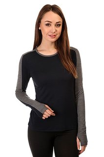 Термобелье (верх) женский Super Natural Nrg Ls Top Navy/Grey