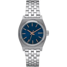 Кварцевые часы женские Nixon Small Time Teller Navy/Rose Gold