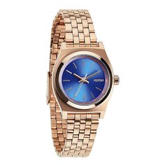 Часы женские Nixon Small Time Teller Rose Gold/Cobalt