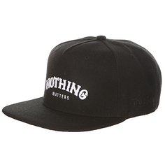 Бейсболка с прямым козырьком TrueSpin Nothing Mattars Black