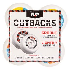 Колеса для скейтборда для скейтборда Flip Cutback White/Multi 99A 51 mm