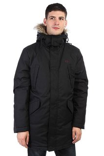 Пуховик Fred Perry Long Length Winter Parka Black