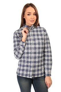 Рубашка утепленная женская Penfield Kemsey Quilted Plaid Long Sleeve Shirt Navy