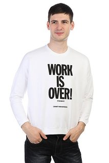 Толстовка классическая женская Carhartt WIP Ellery Work Is Over Sweatshirt White/Black