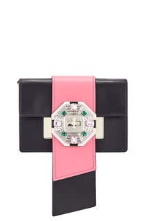 Кожаная сумка Jewels Ribbon Prada
