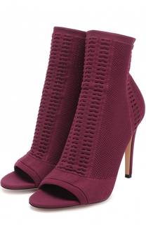 Текстильные ботильоны Vires с открытым мысом Gianvito Rossi