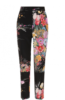 Шелковые брюки с цветочным принтом No. 21