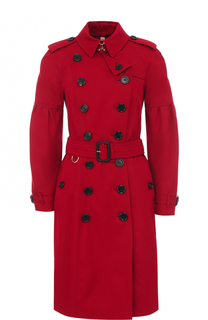 Двубортный тренч с поясом и погонами Burberry