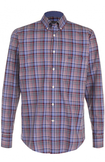 Хлопковая рубашка в клетку с воротником button down Paul&amp;Shark Paul&Shark