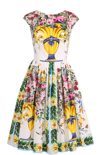 Приталенное мини-платье с принтом Dolce &amp; Gabbana