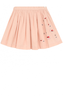 Хлопковая юбка с вышивкой и бисером Tartine Et Chocolat