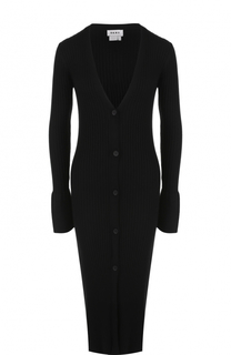 Удлиненный кардиган фактурной вязки DKNY