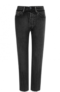 Укороченные джинсы с потертостями Vetements