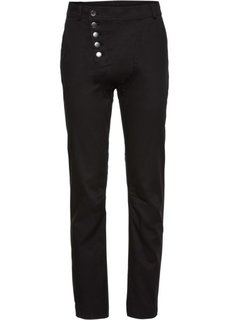 Хлопчатобумажные брюки-стретч (черный) Bonprix