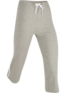 Спортивные брюки капри с эффектом стретч (светло-серый меланж) Bonprix