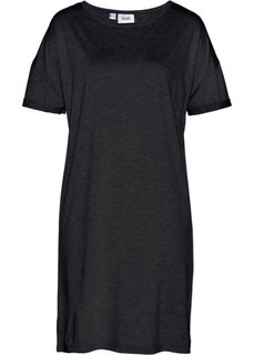 Трикотажное платье с коротким рукавом (черный) Bonprix