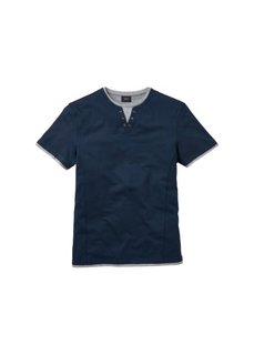 Мужская футболка 2 в 1 (темно-синий) Bonprix