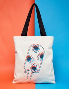 Сумка-тоут из парусины с принтом мороженного Blank Canvas - Мульти Lola & Gilbert