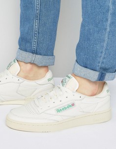 Белые винтажные кроссовки Reebok Club C 85 V67899 - Белый