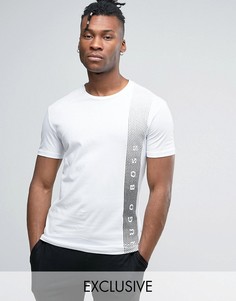 Футболка узкого кроя с логотипом сбоку BOSS Black By Hugo Boss - Белый