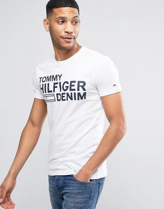 Белая футболка с логотипом Tommy Hilfiger Denim - Белый