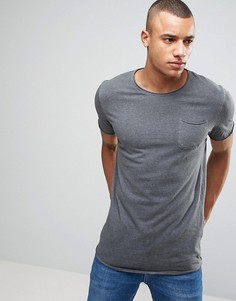 Длинная футболка с карманом Jack &amp; Jones Vintage - Черный