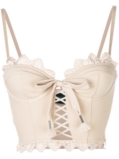scalloped hem corset top Puma
