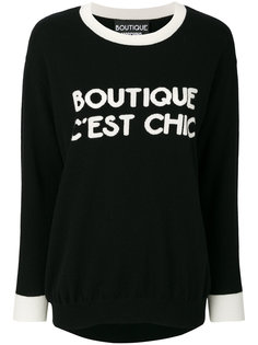 джемпер со слоганом Boutique Moschino