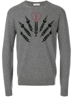 pierced heart appliqué sweatshirt Valentino