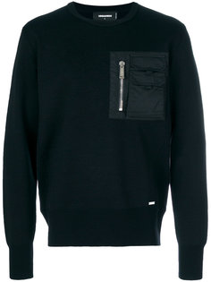 sweatshirt with nylon pocket Dsquared2