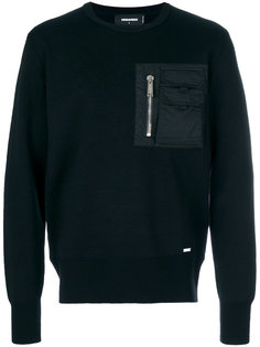 sweatshirt with nylon pocket Dsquared2