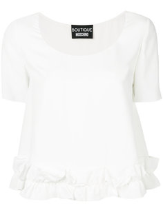 frilled hem shortsleeved blouse Boutique Moschino