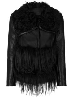 furry appliques jacket  Drome