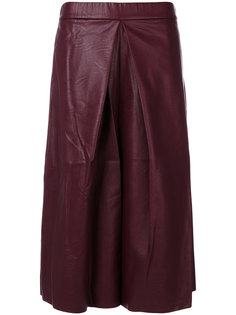 faux leather cropped wide leg trousers Mm6 Maison Margiela